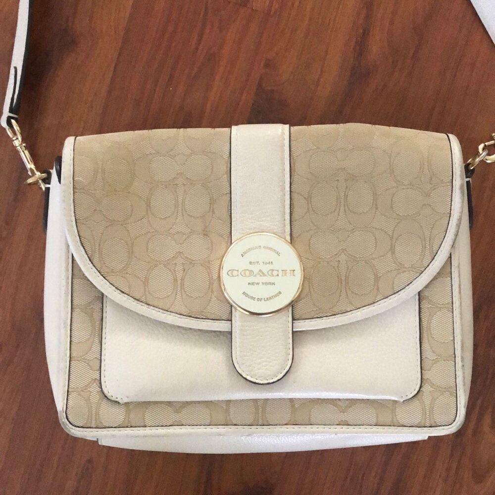 Coach Lonnie Cream Crossbody Bag